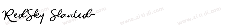 RedSky Slanted字体转换